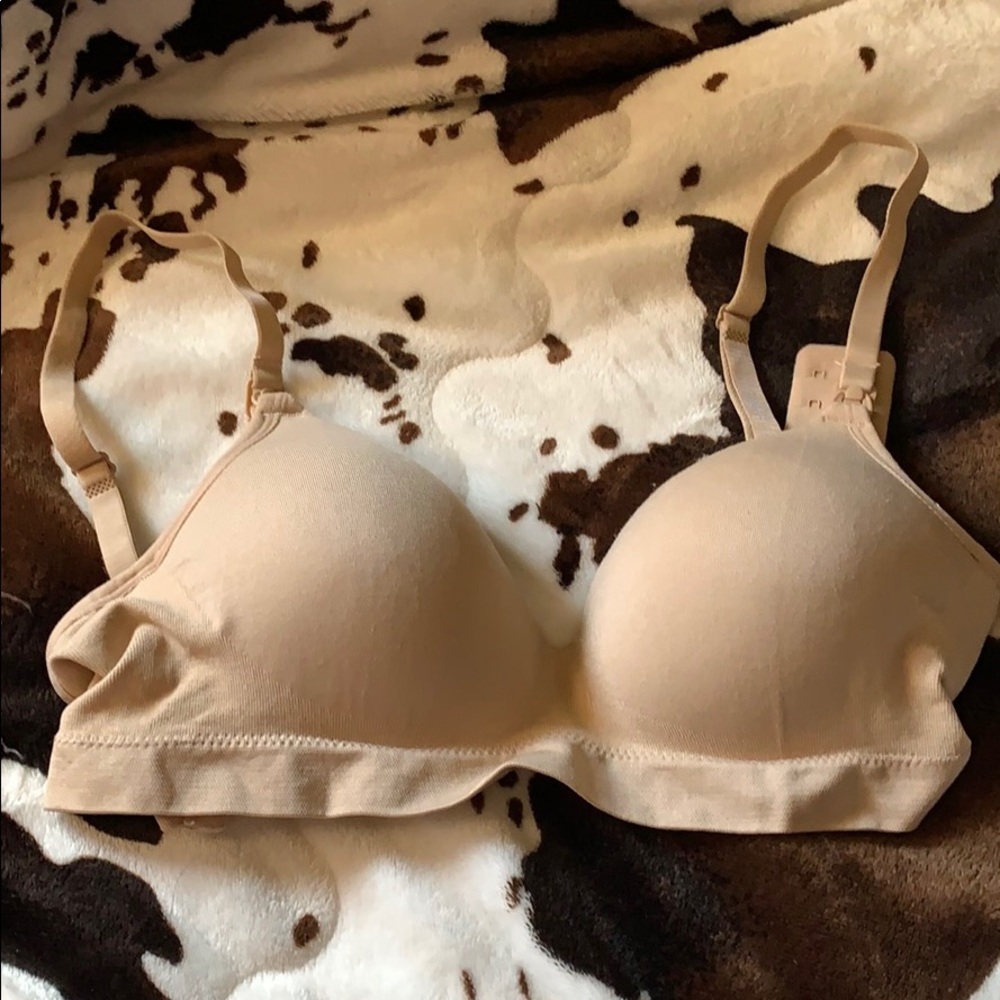Padded wire free nursing bra